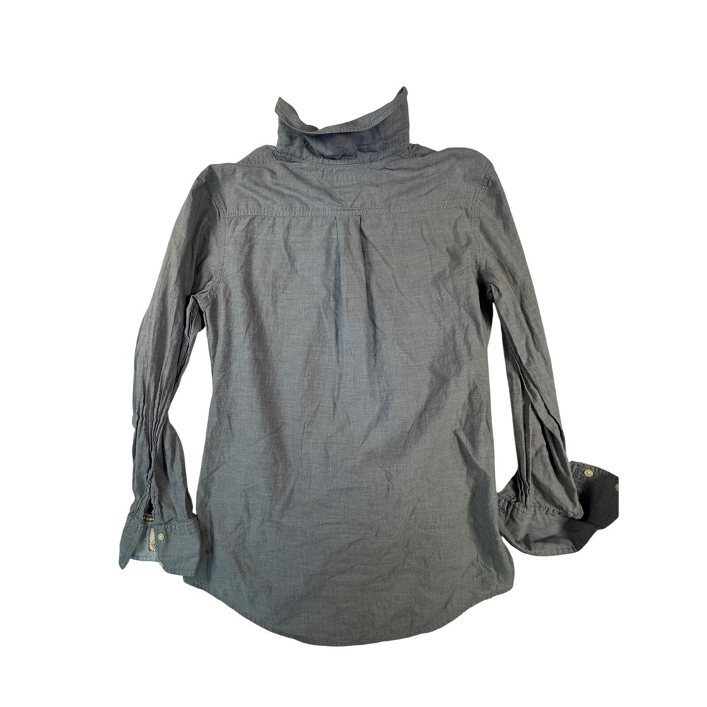 Tommy Hilfiger Popover Tunic‎ Womens M Blue Chambray Long Sleeve Pockets - Picture 2 of 12